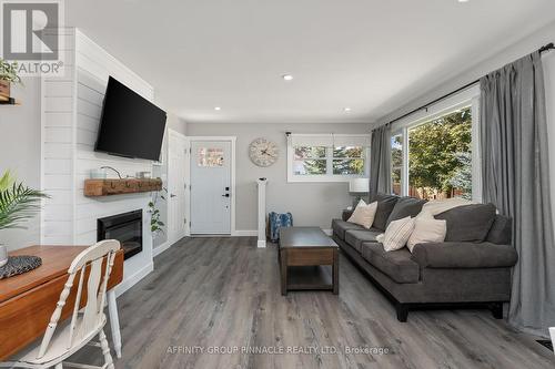 7 Church Street, Kawartha Lakes (Manilla), ON - Indoor Photo Showing Living Room With Fireplace