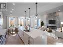 1125 Antler Drive, Penticton, BC  - Indoor Photo Showing Kitchen With Fireplace With Double Sink With Upgraded Kitchen 