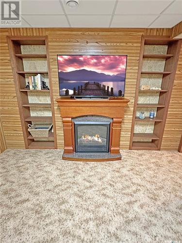 2140 Proton Avenue, Gull Lake, SK - Indoor Photo Showing Living Room With Fireplace