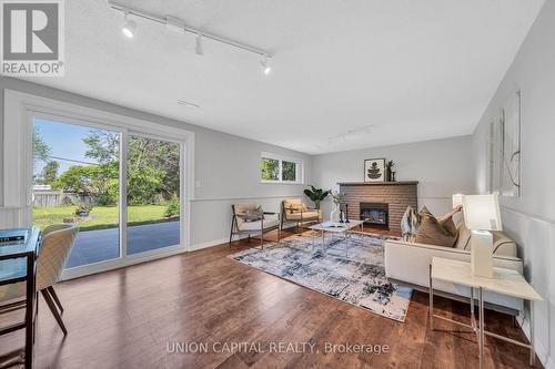 1513 Oxford Street, Oshawa, ON - Indoor Photo Showing Living Room With Fireplace