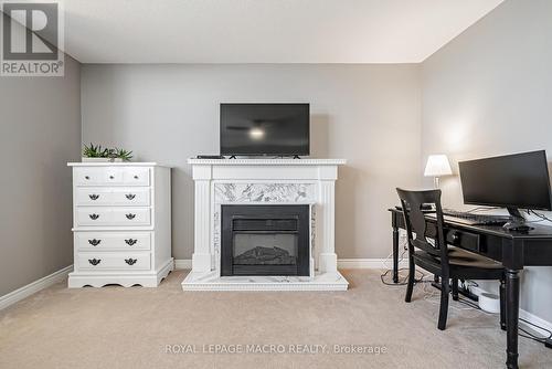 4870 Allan Court, Lincoln, ON - Indoor Photo Showing Office With Fireplace