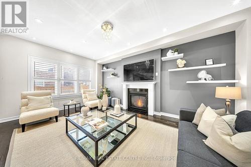 41 Bucksaw Street, Brampton, ON - Indoor Photo Showing Living Room With Fireplace