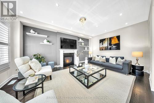 41 Bucksaw Street, Brampton, ON - Indoor Photo Showing Living Room With Fireplace