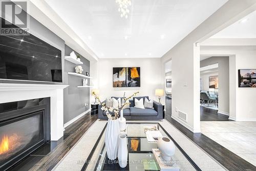 41 Bucksaw Street, Brampton, ON - Indoor Photo Showing Living Room With Fireplace