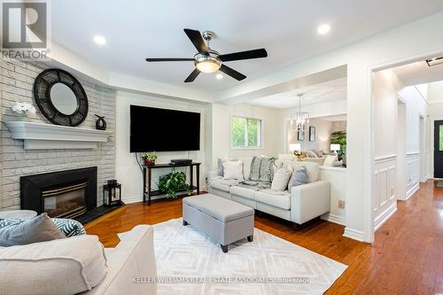 35 Treanor Crescent, Halton Hills, ON - Indoor Photo Showing Living Room With Fireplace