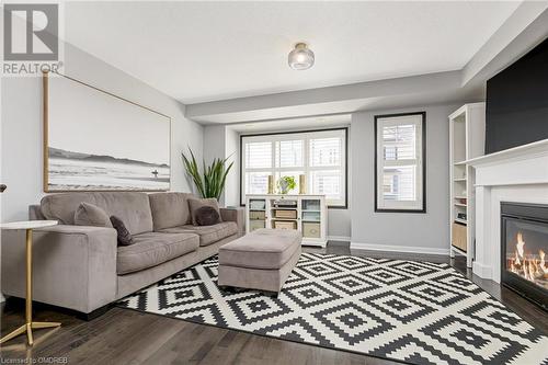 6020 Derry Road Unit# 42, Milton, ON - Indoor Photo Showing Living Room With Fireplace