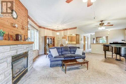 192 Silverbirch Boulevard, Hamilton, ON - Indoor Photo Showing Living Room With Fireplace