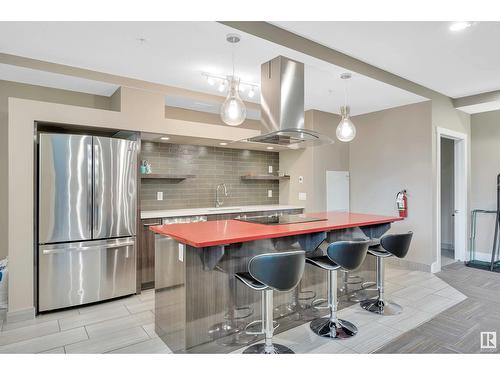 #102 11080 Ellerslie Rd Sw, Edmonton, AB - Indoor Photo Showing Kitchen With Upgraded Kitchen