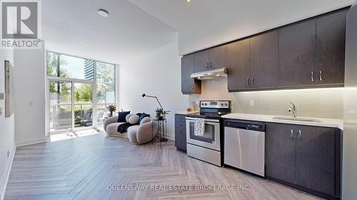 102 - 15 Zorra Street, Toronto, ON - Indoor Photo Showing Kitchen With Stainless Steel Kitchen