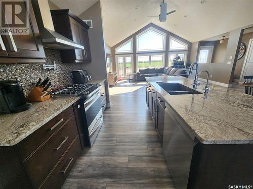 Schenher Acreage, Weyburn Rm No. 67, SK - Indoor Photo Showing Kitchen With Double Sink With Upgraded Kitchen