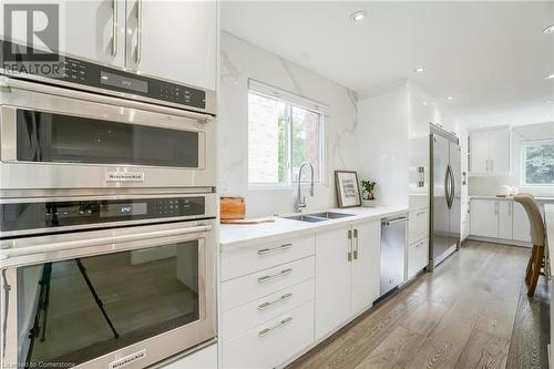 2080 Grenville Drive, Oakville, ON - Indoor Photo Showing Kitchen With Stainless Steel Kitchen With Double Sink