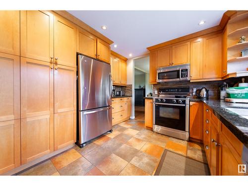 15006 Rio Terrace Dr Nw, Edmonton, AB - Indoor Photo Showing Kitchen With Stainless Steel Kitchen