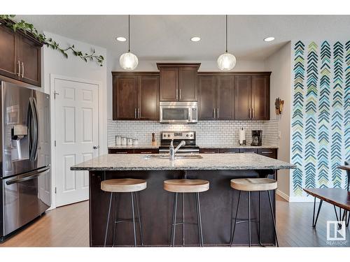 7819 173 Av Nw, Edmonton, AB - Indoor Photo Showing Kitchen With Stainless Steel Kitchen With Upgraded Kitchen