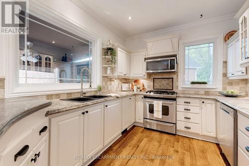 1227 Lockhart Road, Burlington, ON - Indoor Photo Showing Kitchen With Double Sink