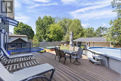 293 Mcgregor Ave, Sault Ste. Marie, ON - Outdoor With Above Ground Pool With Deck Patio Veranda With Exterior