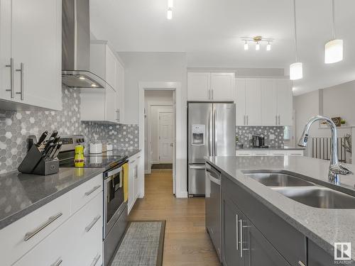 6507 167B Av Nw, Edmonton, AB - Indoor Photo Showing Kitchen With Double Sink With Upgraded Kitchen