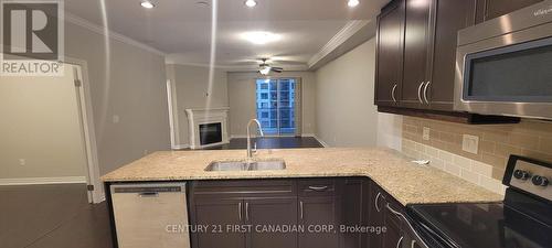 1610 - 330 Ridout Street, London, ON - Indoor Photo Showing Kitchen With Double Sink With Upgraded Kitchen