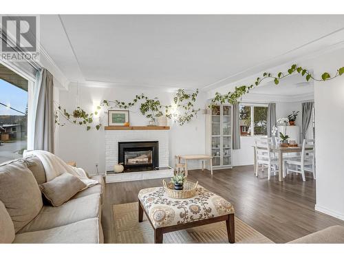 206 N Ogilvie Street, Prince George, BC - Indoor Photo Showing Living Room With Fireplace