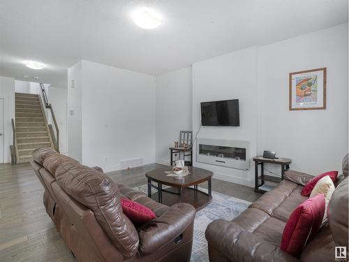 272 Fraser Wy Nw, Edmonton, AB - Indoor Photo Showing Living Room With Fireplace