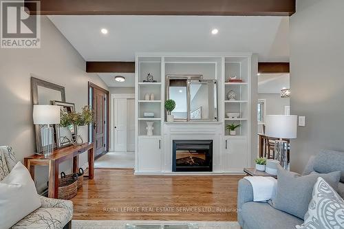 380 Duncombe Drive, Burlington, ON - Indoor Photo Showing Living Room With Fireplace