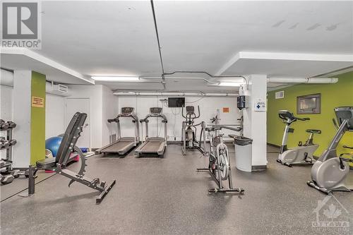 Fitness Center in Basement - 265 Poulin Avenue Unit#1501, Ottawa, ON - Indoor Photo Showing Gym Room