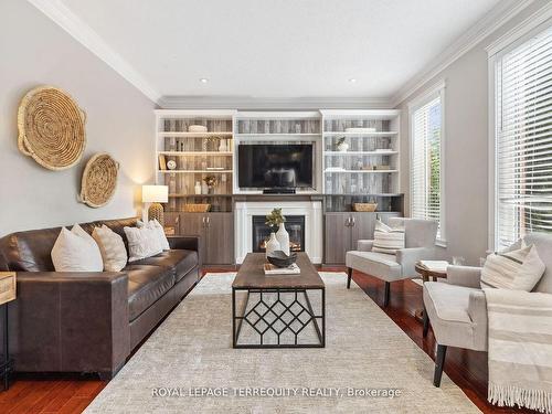 69 Bellhouse Pl, Whitby, ON - Indoor Photo Showing Living Room With Fireplace