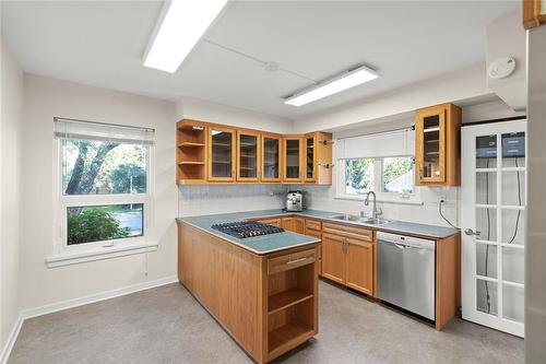 593 Lyndale Drive, Winnipeg, MB - Indoor Photo Showing Kitchen With Double Sink