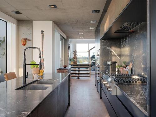 1702-989 Johnson St, Victoria, BC - Indoor Photo Showing Kitchen With Double Sink With Upgraded Kitchen