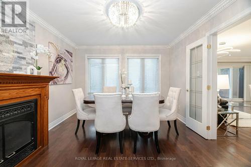 2450 Nichols Drive S, Oakville, ON - Indoor Photo Showing Dining Room With Fireplace