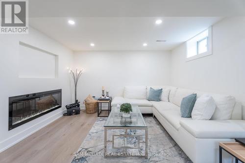 390 Marf Avenue, Mississauga, ON - Indoor Photo Showing Living Room With Fireplace