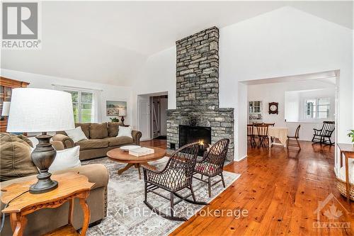 350 Berry Side Road, Ottawa, ON - Indoor Photo Showing Living Room With Fireplace