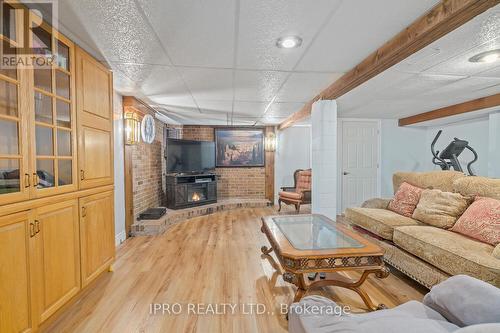 28 Irwin Crescent, Halton Hills, ON - Indoor Photo Showing Living Room With Fireplace