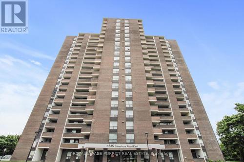 510 - 1535 Lakeshore Road E, Mississauga, ON - Outdoor With Balcony With Facade