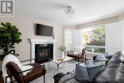 2410 Edgerose Lane, Oakville, ON - Indoor Photo Showing Living Room With Fireplace