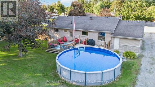 191 Bethany Street, North Middlesex (Parkhill), ON - Outdoor With Above Ground Pool With Deck Patio Veranda With Backyard