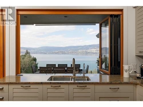 4760 Crighton Road, Kelowna, BC - Indoor Photo Showing Kitchen With Body Of Water With Double Sink