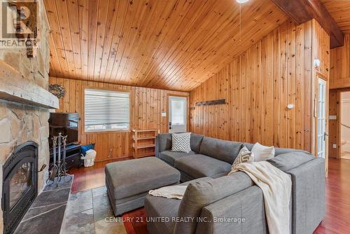 1251 Young'S Cove, Smith-Ennismore-Lakefield, ON - Indoor Photo Showing Living Room With Fireplace