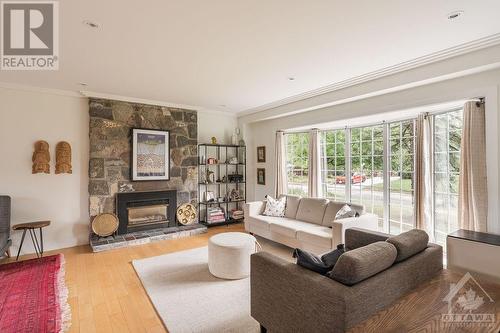 960 Elsett Drive, Ottawa, ON - Indoor Photo Showing Living Room With Fireplace