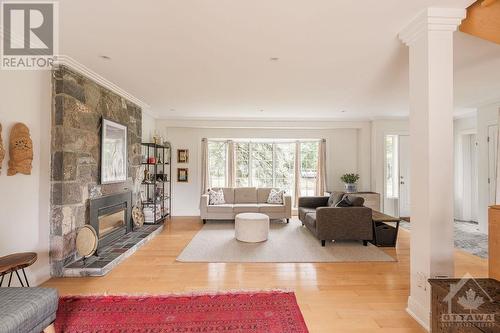 960 Elsett Drive, Ottawa, ON - Indoor Photo Showing Living Room With Fireplace