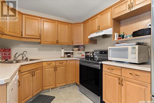 111 6 Lorne Place, Regina, SK - Indoor Photo Showing Kitchen With Double Sink