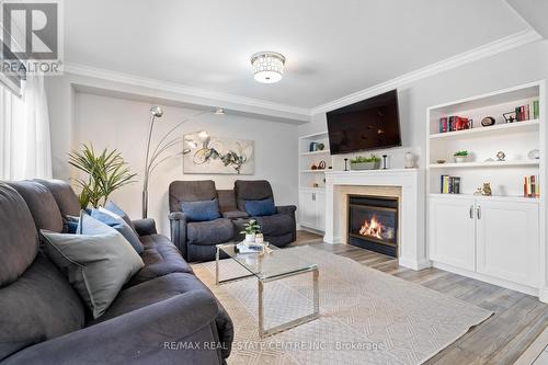 19 Mcnally Street, Halton Hills, ON - Indoor Photo Showing Living Room With Fireplace