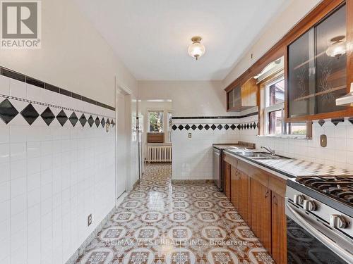 12 Dewson Street, Toronto, ON - Indoor Photo Showing Kitchen With Double Sink