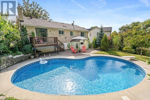 18 Terry Court, Halton Hills, ON - Outdoor With In Ground Pool With Deck Patio Veranda With Backyard