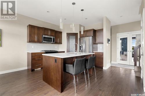 4972 Cornell Gate, Regina, SK - Indoor Photo Showing Kitchen With Stainless Steel Kitchen With Upgraded Kitchen