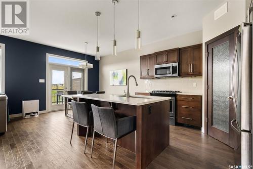 4972 Cornell Gate, Regina, SK - Indoor Photo Showing Kitchen With Stainless Steel Kitchen With Upgraded Kitchen