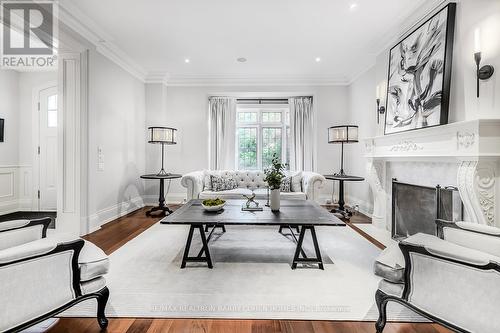 128 Rochester Avenue, Toronto, ON - Indoor Photo Showing Living Room With Fireplace