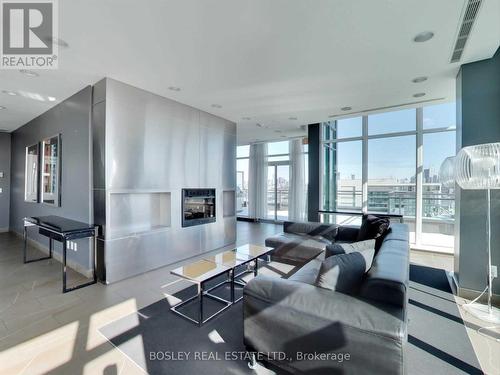 1705 - 1171 Queen Street W, Toronto, ON - Indoor Photo Showing Living Room With Fireplace