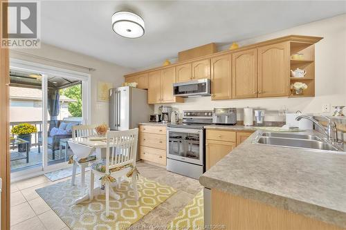 1384 Highnoon Drive, Windsor, ON - Indoor Photo Showing Kitchen With Double Sink