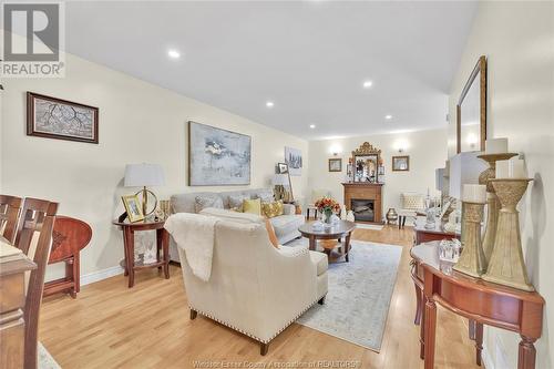 1384 Highnoon Drive, Windsor, ON - Indoor Photo Showing Living Room With Fireplace