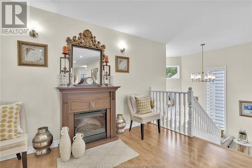 1384 Highnoon Drive, Windsor, ON - Indoor Photo Showing Living Room With Fireplace